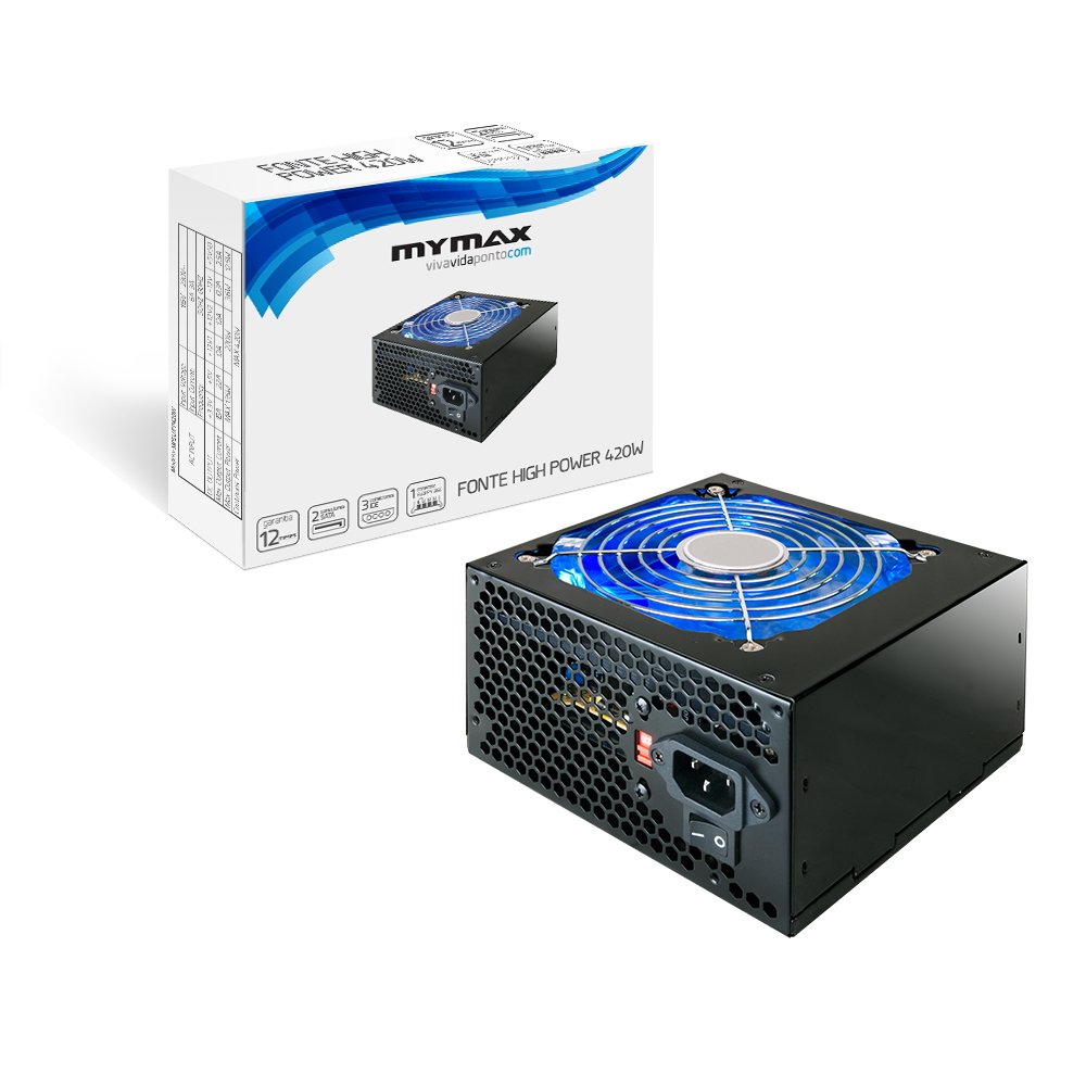 fonte atx 420w 24 pinos 2 sata high power (mpsu/fp420w)